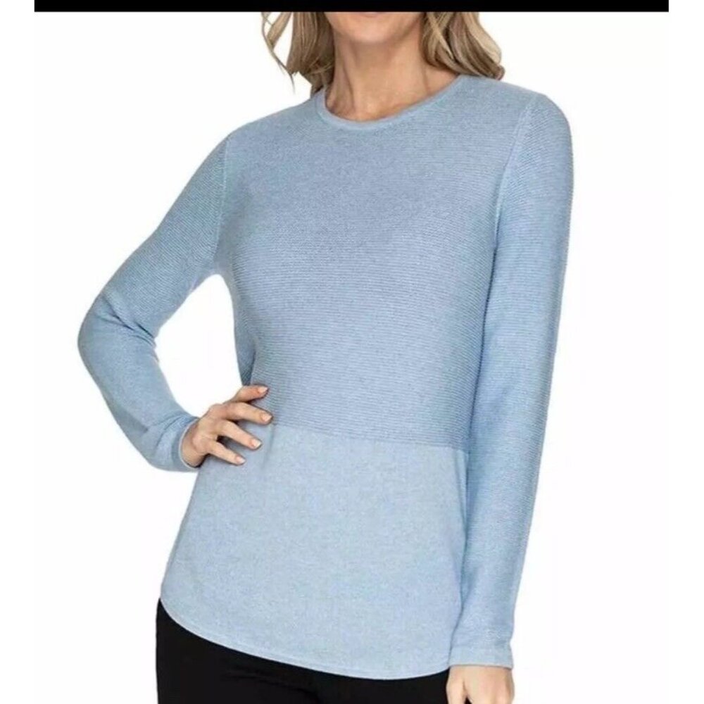 Advent Ladies' Lightweight Sweater Split Seam Tulip Hem (Blue, XX-Large)